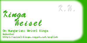 kinga weisel business card